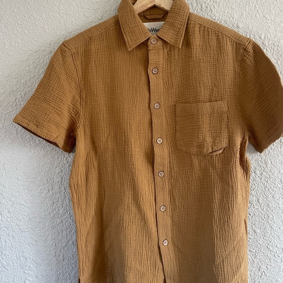 UpWest Mustard Casual Button Down Shirt - Picture 4 of 8